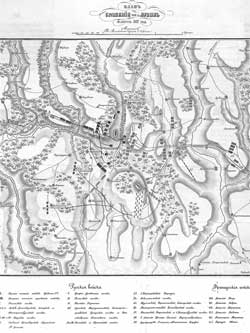 План сражения при Лубине 7 (19) августа 1812 года