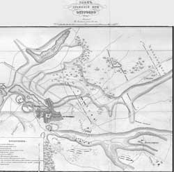 Карта-план сражения при Островно 1812 год.